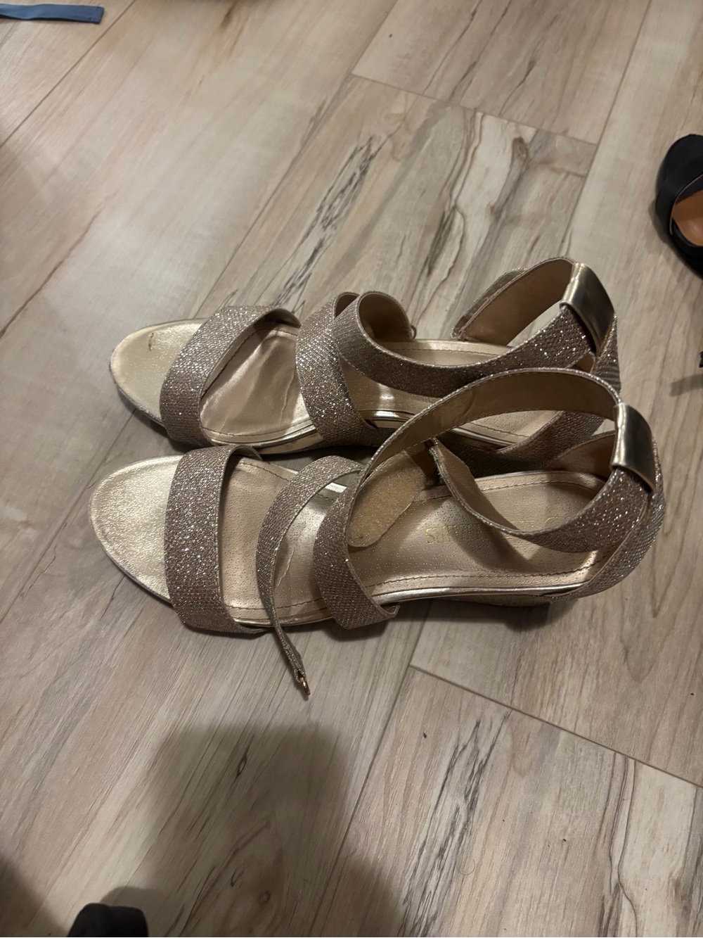 Gold Wedge Heels